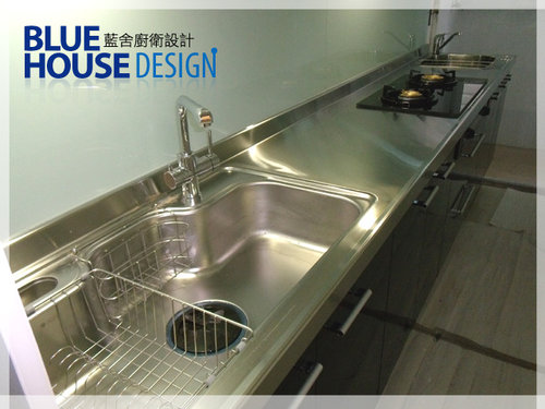 廚房流理台一字型廚具設計｜藍舍廚衛設計