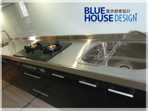 廚房流理台一字型廚具設計｜藍舍廚衛設計