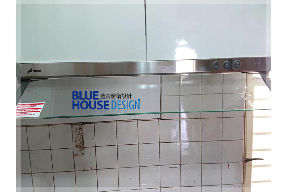 L型上下櫃廚具-不鏽鋼-白-中和興南路｜藍舍廚衛設計