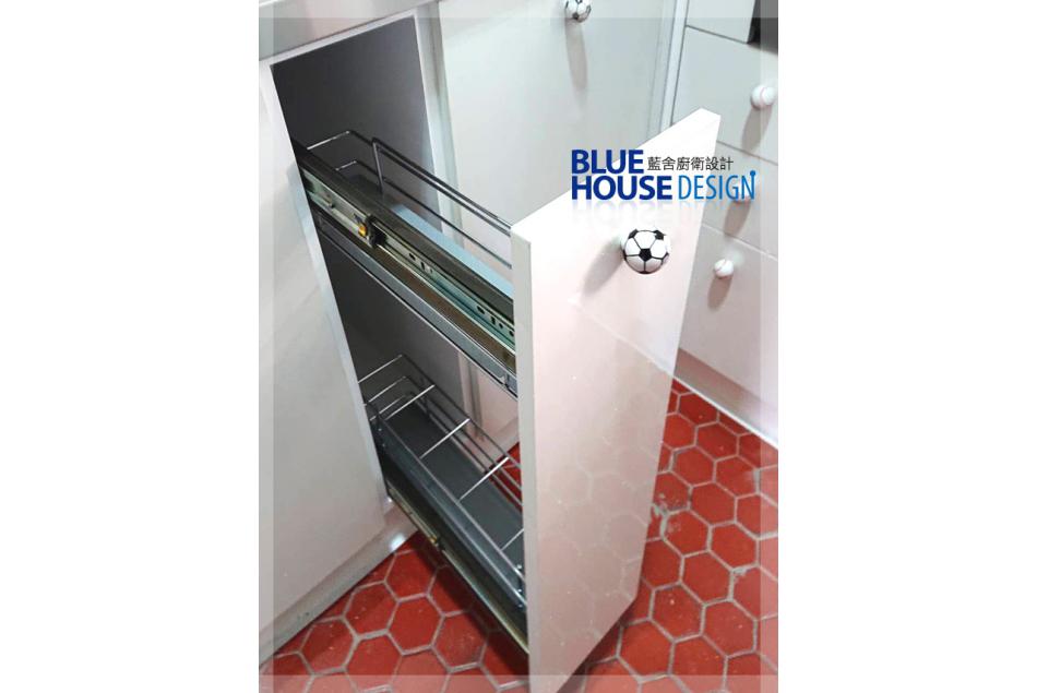 L型上下櫃廚具-不鏽鋼-白-中和興南路｜藍舍廚衛設計